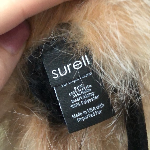 New SURELL Real Fox Fur earmuffs -crystal color - Picture 4 of 5